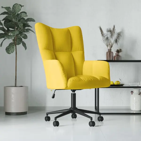 Gossi scaun de relaxare, galben mustar, catifea