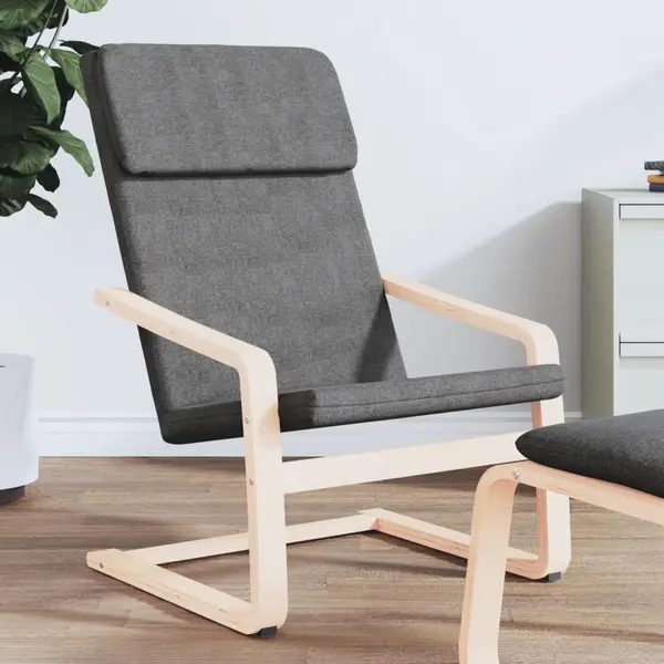 Gossi scaun de relaxare, gri inchis, material textil