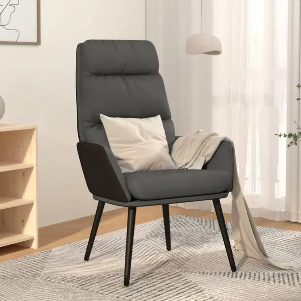 Gossi scaun de relaxare, gri inchis, material textil