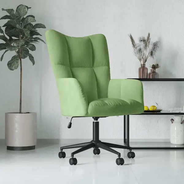 Gossi scaun de relaxare, verde deschis, catifea