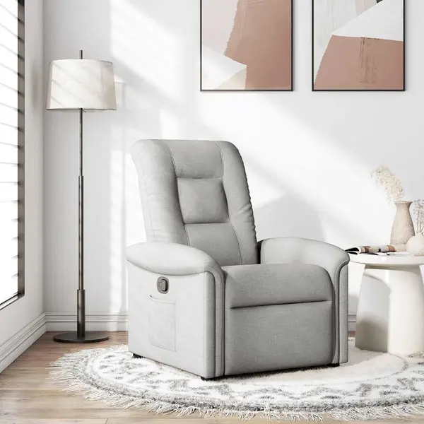 Gossi scaun extensibil din stofa gri nor