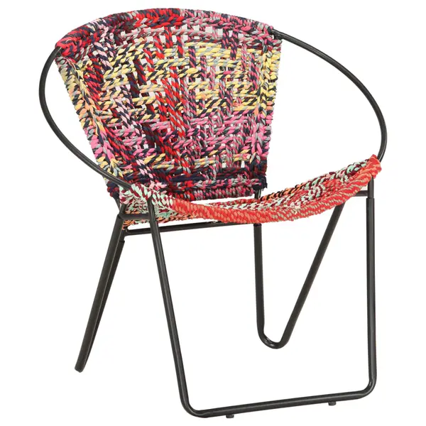 Gossi scaun rotund chindi, multicolor, material textil