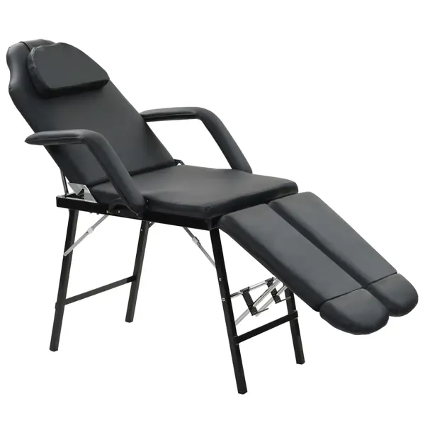 Gossi scaun tratament facial, piele artificiala, 185x78x76 cm, negru
