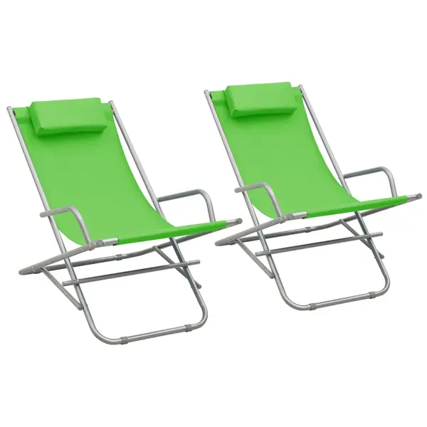 Gossi scaune balansoar, 2 buc., verde, otel