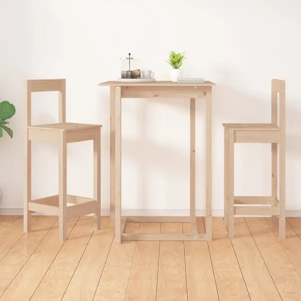 Gossi scaune de bar, 2 buc., 40x41,5x112 cm, lemn masiv de pin