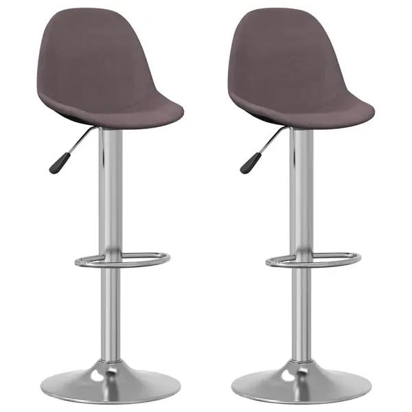 Gossi scaune de bar, 2 buc., gri taupe, material textil