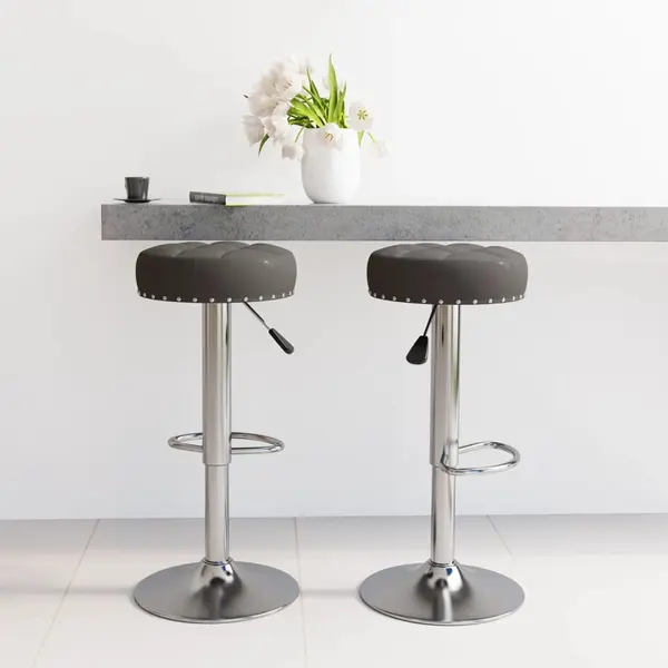 Gossi scaune de bar, 2 buc., negru, material textil
