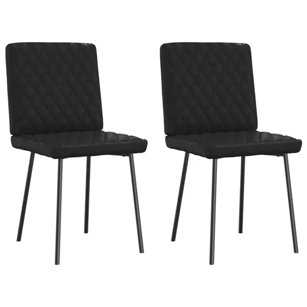 Gossi scaune de bucatarie, 2 buc., negru, piele ecologica