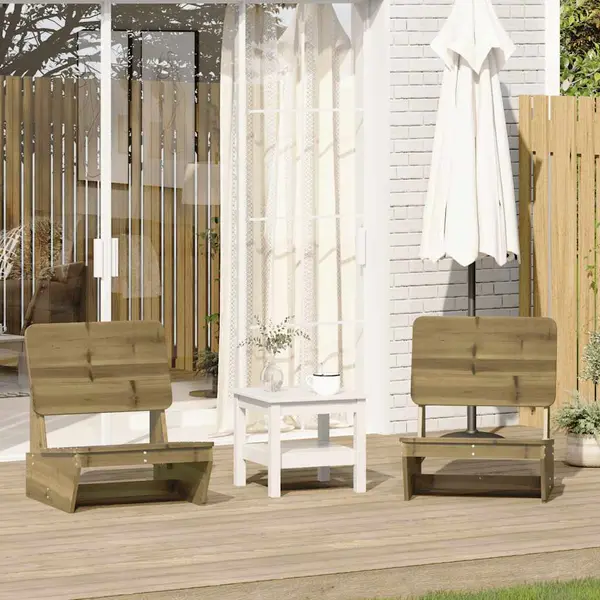 Gossi scaune de gradina 2 buc 60x64x70,5 cm lemn impregnat de pin