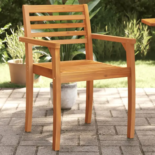 Gossi scaune de gradina, 4 buc, 59x55x85 cm, lemn masiv de acacia