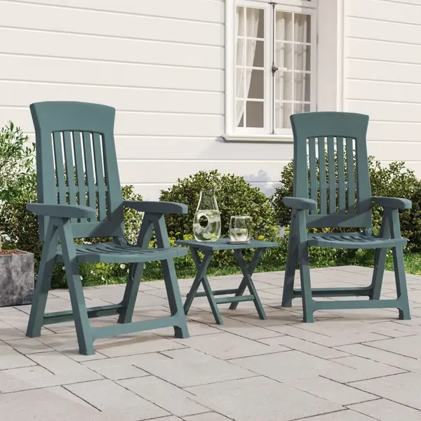 Gossi scaune de gradina rabatabile, 2 buc., verde, pp