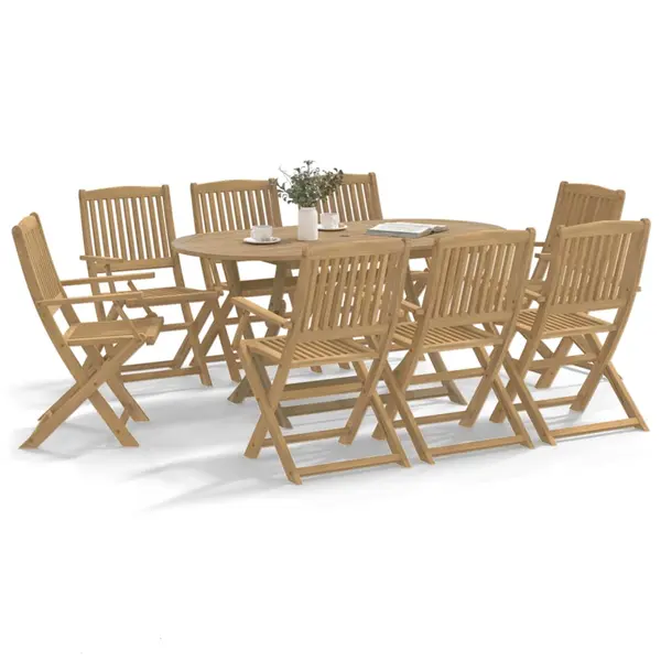 Gossi scaune gradina pliabile 8 buc. 54,5x58x90 cm lemn masiv acacia