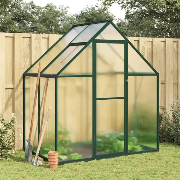 Gossi sere cu cadru de baza, verde, 169x114x195 cm, aluminiu