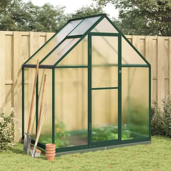 Gossi sere cu cadru de baza, verde, 169x114x202 cm, aluminiu