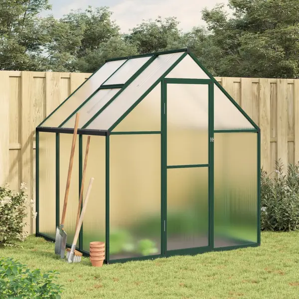 Gossi sere cu cadru de baza, verde, 169x169x195 cm, aluminiu