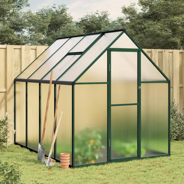 Gossi sere cu cadru de baza, verde, 224x169x195 cm, aluminiu