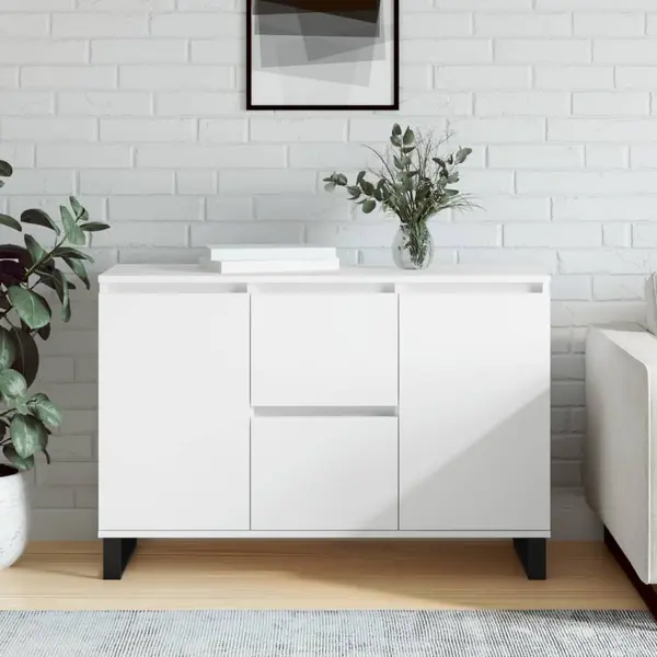 Gossi servanta, alb, 104x35x70 cm, lemn prelucrat
