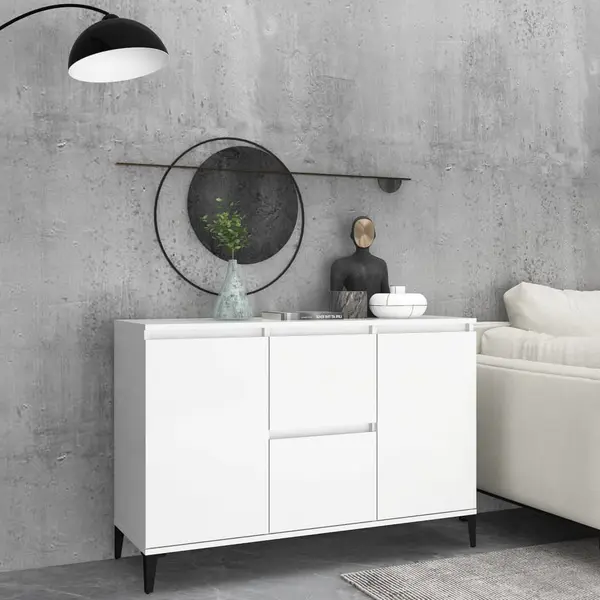 Gossi servanta, alb, 104x35x70 cm, pal
