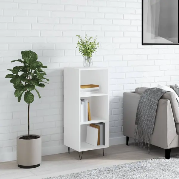Gossi servanta, alb, 34,5x32,5x90 cm, lemn prelucrat