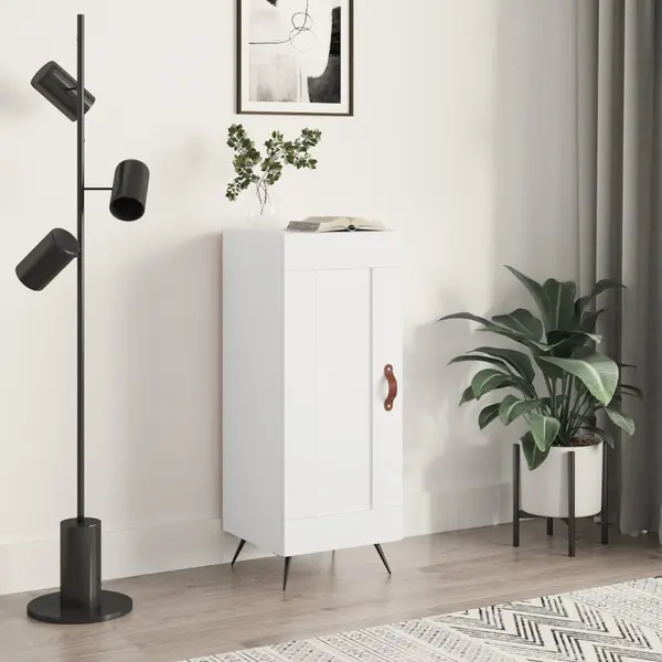 Gossi servanta, alb, 34,5x34x90 cm, lemn compozit