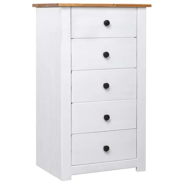 Gossi servanta, alb, 46 x 40 x 89 cm, lemn de pin, gama panama
