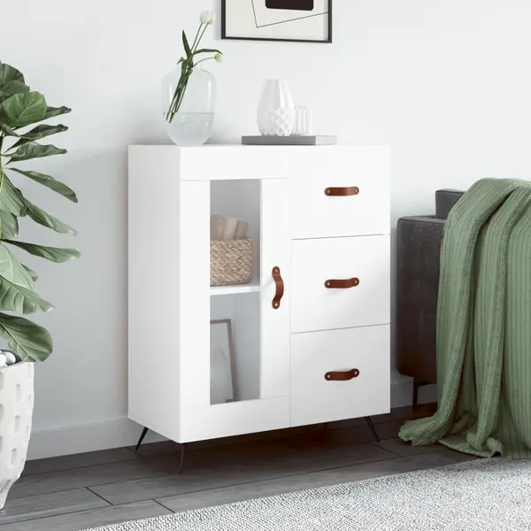 Gossi servanta, alb, 69,5x34x90 cm, lemn compozit