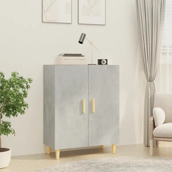 Gossi servanta, gri beton, 70x34x90 cm, lemn prelucrat