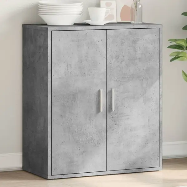 Gossi servanta, gri beton, 79x38x80 cm, lemn compozit