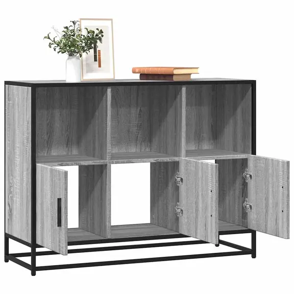 Gossi servanta, gri sonoma, 100x35x76 cm, lemn prelucrat