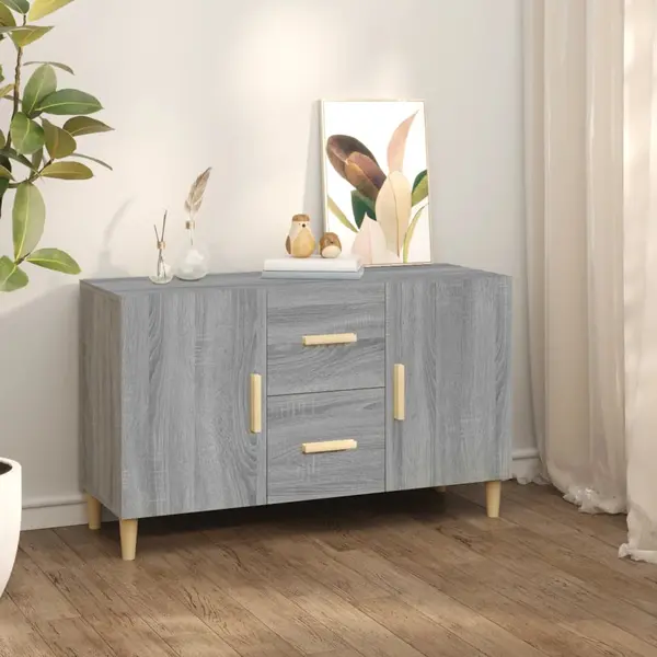 Gossi servanta, gri sonoma, 100x36x60 cm, lemn compozit