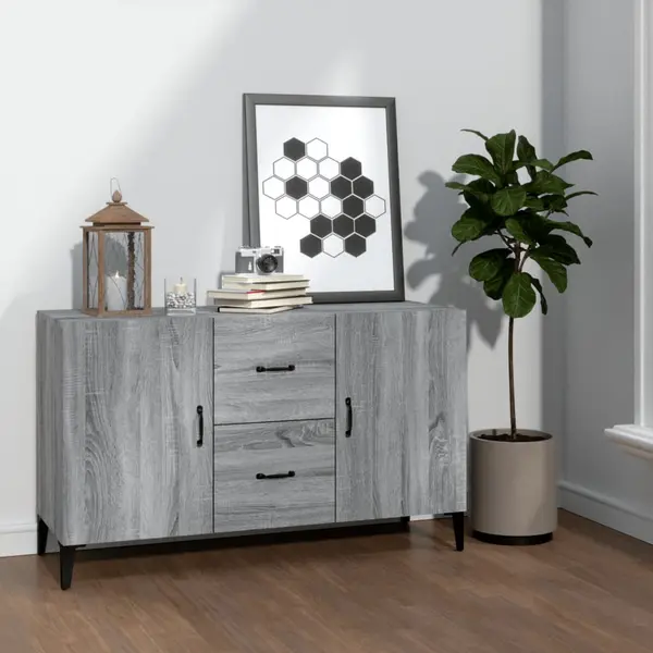 Gossi servanta, gri sonoma, 100x36x60 cm, lemn compozit
