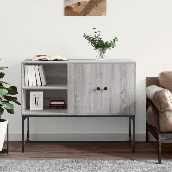 Gossi servanta, gri sonoma, 100x40x79,5 cm, lemn prelucrat