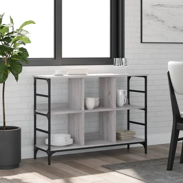 Gossi servanta, gri sonoma, 102x32x73,5 cm, lemn prelucrat