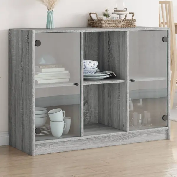 Gossi servanta, gri sonoma, 102x37x75,5 cm, lemn prelucrat