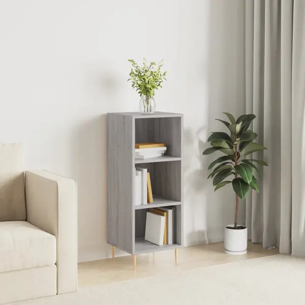 Gossi servanta, gri sonoma, 34,5x32,5x90 cm, lemn compozit
