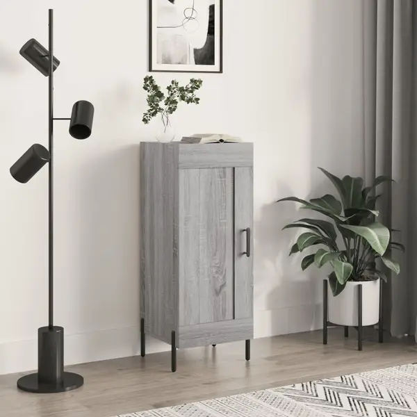 Gossi servanta, gri sonoma, 34,5x34x90 cm, lemn compozit