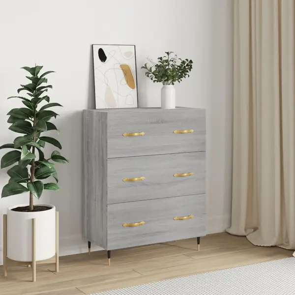 Gossi servanta, gri sonoma, 69,5x34x90 cm, lemn compozit