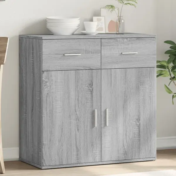Gossi servanta, gri sonoma, 79x38x80 cm, lemn compozit