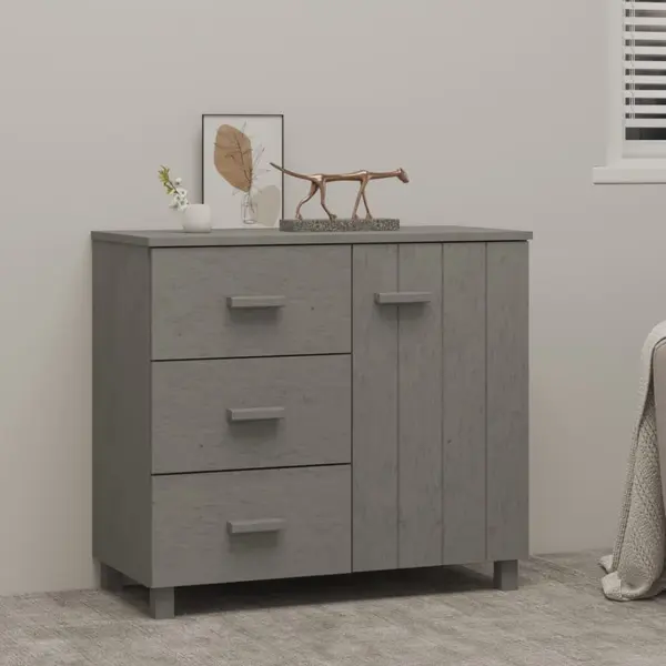 Gossi servanta „hamar”, gri deschis, 90x40x80 cm, lemn masiv de pin