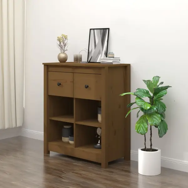 Gossi servanta, maro miere, 70x35x80 cm, lemn masiv de pin