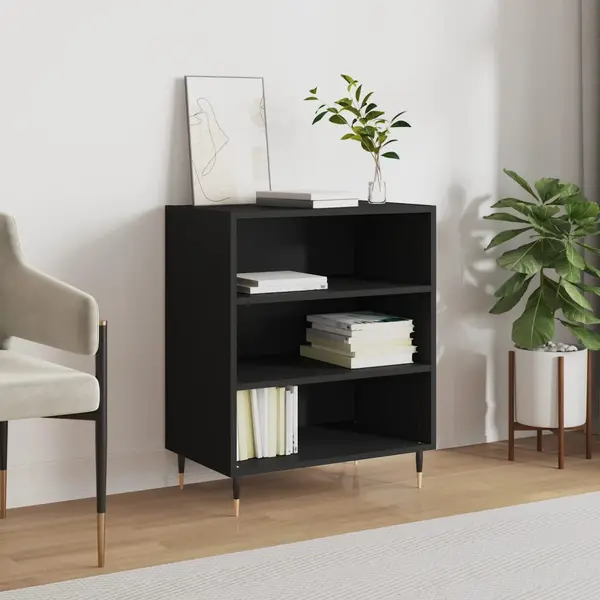 Gossi servanta, negru, 57x35x70 cm, lemn compozit