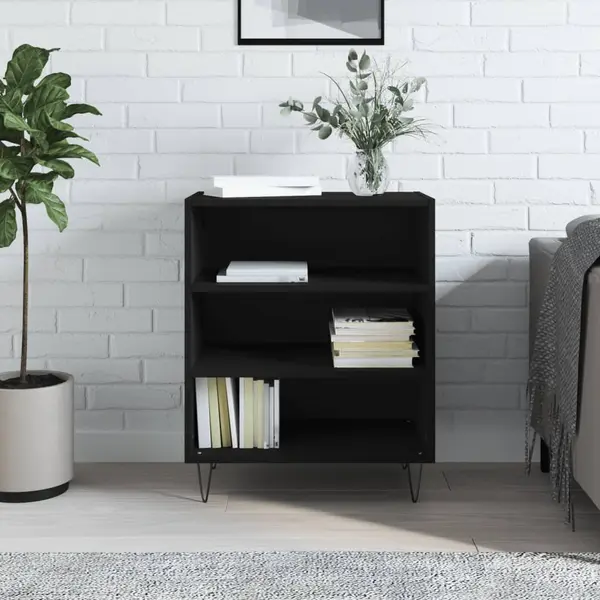 Gossi servanta, negru, 57x35x70 cm, lemn prelucrat
