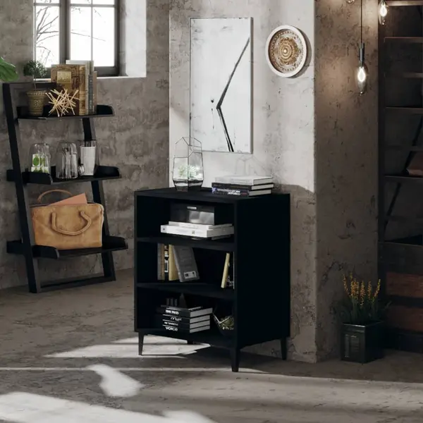 Gossi servanta, negru, 57x35x70 cm, pal