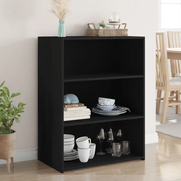 Gossi servanta, negru, 70x41x93 cm, lemn prelucrat