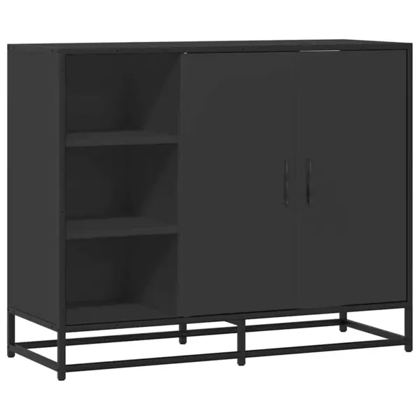Gossi servanta, negru, 92x35x76 cm, lemn prelucrat