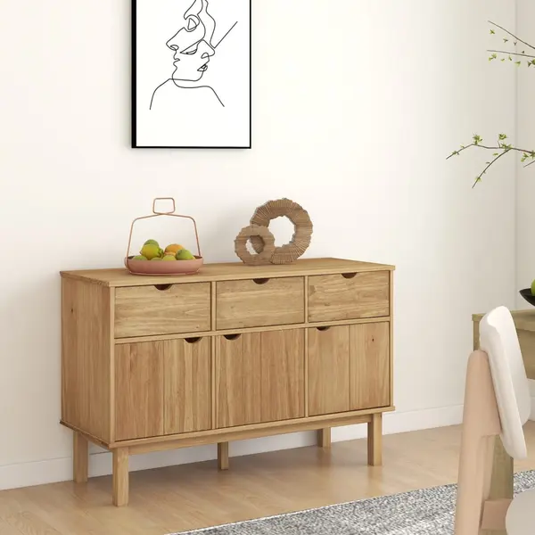Gossi servanta otta, 114x43x73,5 cm, lemn masiv de pin