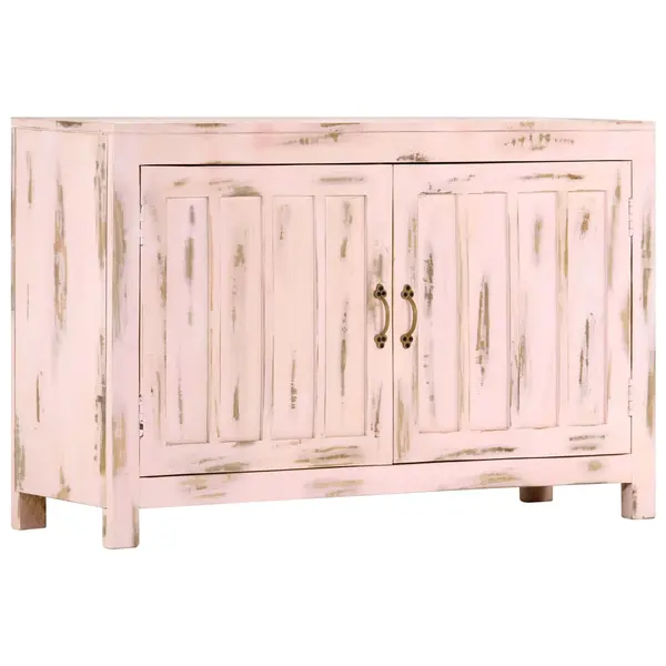 Gossi servanta, roz deschis, 110 x 35 x 70 cm, lemn masiv de mango
