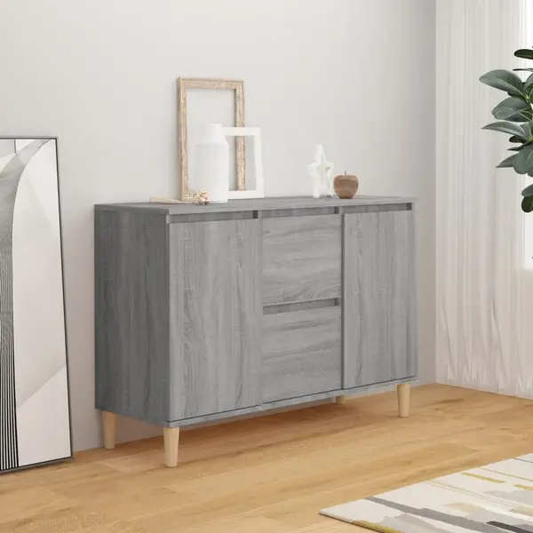Gossi servanta, sonoma gri, 101x35x70 cm, lemn prelucrat