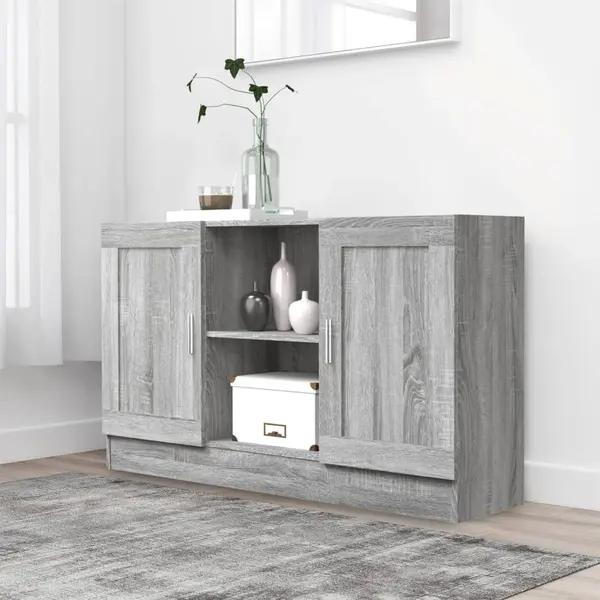 Gossi servanta, sonoma gri, 120x30,5x70 cm, lemn prelucrat