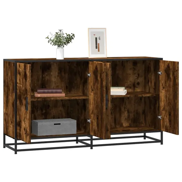Gossi servanta, stejar afumat, 134x35x76 cm, lemn prelucrat